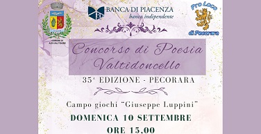 CONCORSO DI POESIA VALTIDONCELLO 35^ Edizione - PECORARA ore 15.00