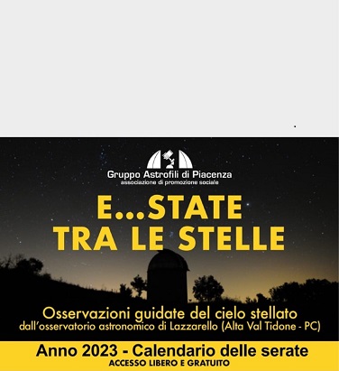 E....STATE TRA LE STELLE - Calendario delle serate Anno 2023